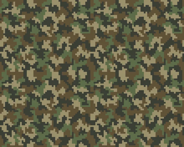 Modèle Sans Couture Camouflage Vert Numérique Illustration — Image vectorielle