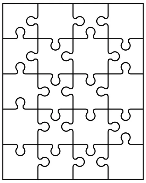 Illustration Pièces Séparées Puzzle Blanc — Image vectorielle