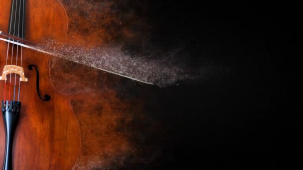 Violoncello Musica Particelle di sfondo 4K Loop — Video Stock