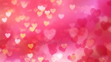 Yükselen Valentine kalpler 4k döngü