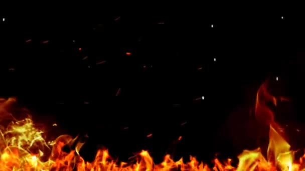 Пламенный Инь Ян Сердце 4K — стоковое видео