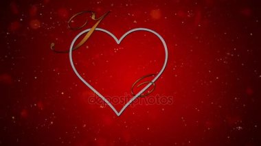 Ben kalp Valentine 4 k döngü yazma animasyon
