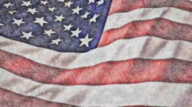 Pastel boya 4k döngü içinde Amerikan bayrağı