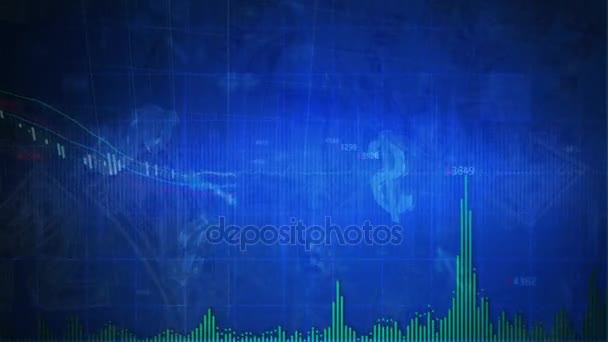 Stock Market pénzt ősszel 4k hurok — Stock videók