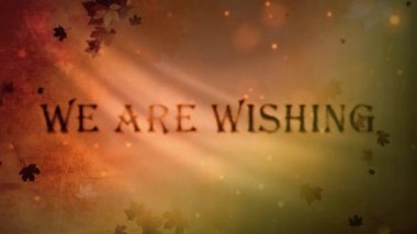 Mutlu Şükran günü nazik yaprak sonbaharda 4k döngü