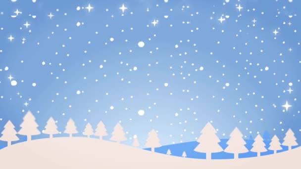 Buon Natale cartone animato goccia giù — Video Stock