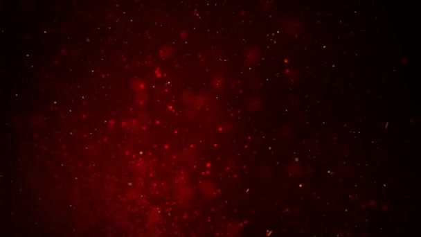 Red Sparkling Bursts Glitter Loop Présente Des Paillettes Des Particules — Video