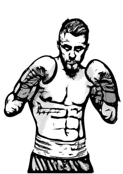 Ilustracja wektorowa bokser — Wektor stockowy