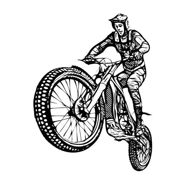 Motocross vektör çizim — Stok Vektör