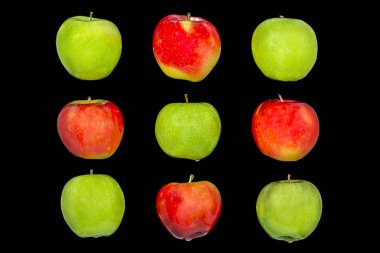 kırmızı ve yeşil elmalar