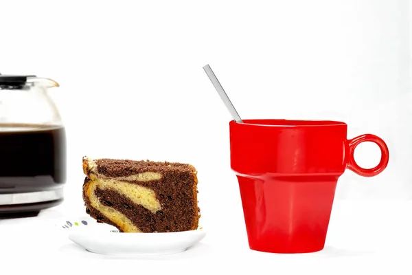 케이크와 커피 한 잔 — 스톡 사진