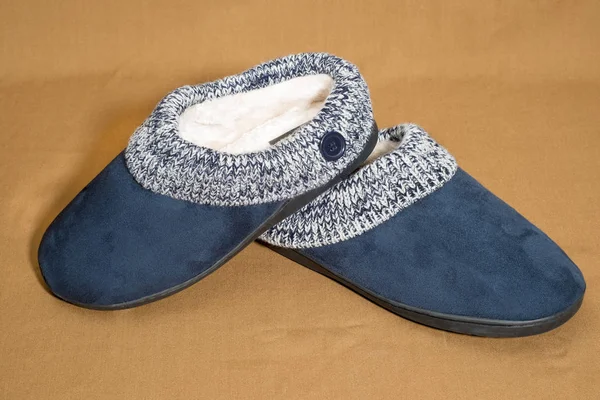 blue man\'s slippers
