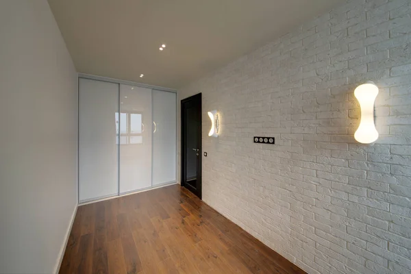 Room Brick White Wall White Case — Stock Photo, Image