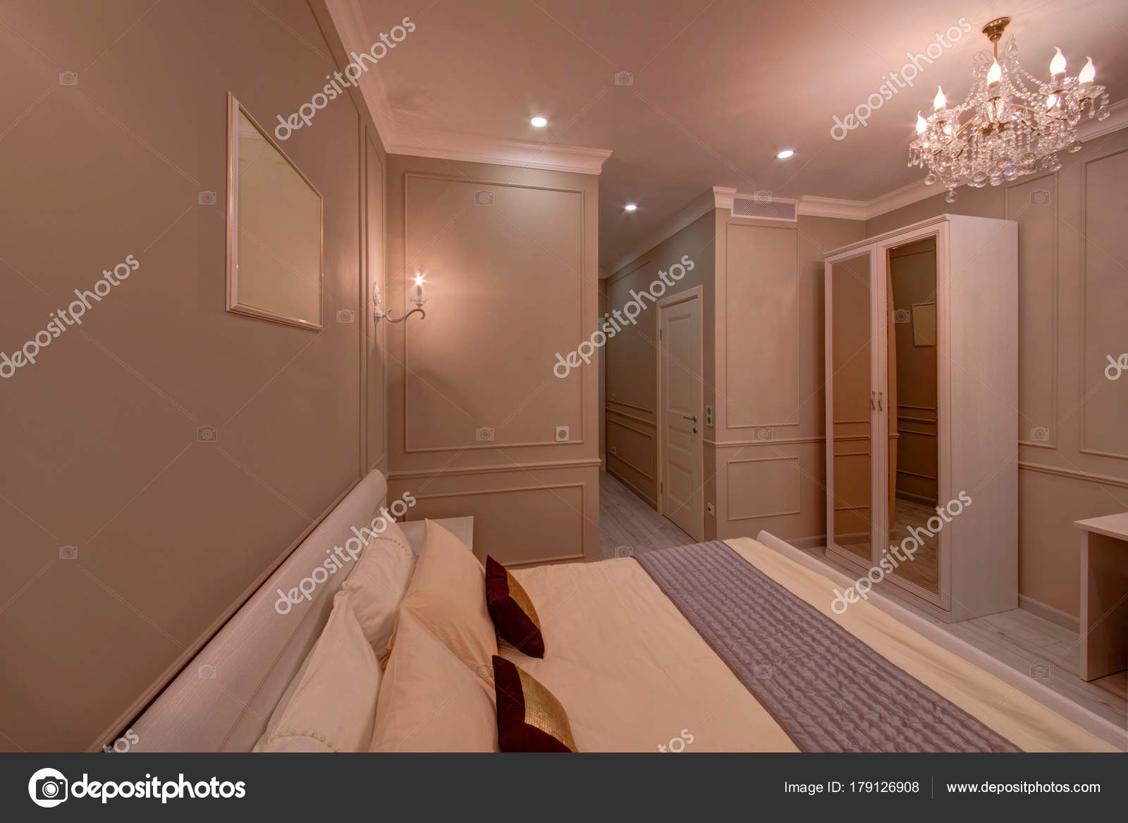 Pictures Bedrooms With Chandeliers Bedroom Beige Color