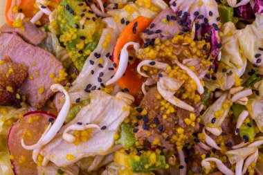 Karbonat germinated kuru, sebze ve susam