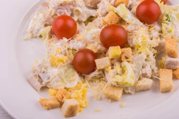 Salade César Poulet Tomates Cerises — Photo