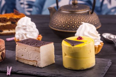 Sufle Çikolata pasta ve dondurma katmanı