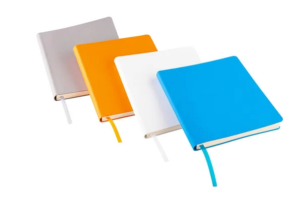 Cuatro Cuadernos Multicolores Cuatro Cuadernos Multicolores — Foto de Stock