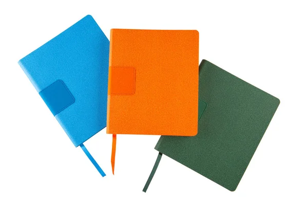 Notebook Orange Blue Notebook Green Notebook Inserts — Zdjęcie stockowe