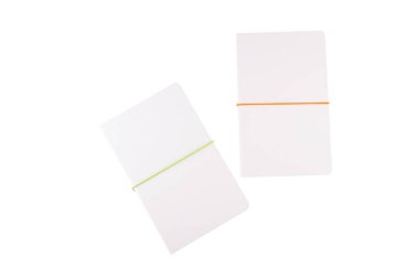 Renkli Lastikli Deri Beyaz Defterler