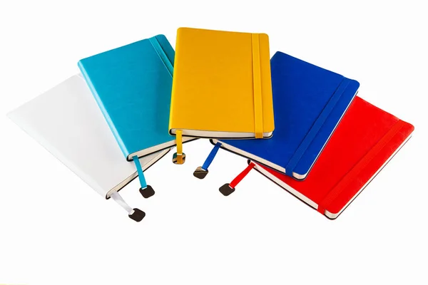 Cuadernos Multicolores Con Marcadores Hierro — Foto de Stock