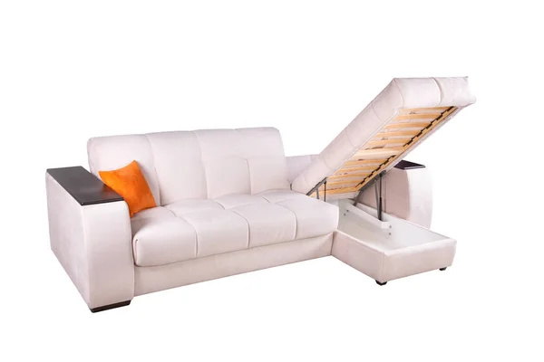 Sofa Mit Klappnische Heller Samt — Stockfoto