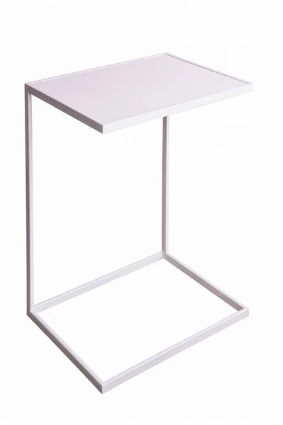 白木做的白桌 — 图库照片