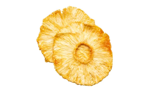 Beyaz Arka Planda Kurumuş Ananas Sütleri — Stok fotoğraf