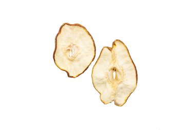 Kurumuş armut parçaları.