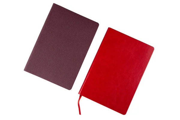 Dois Cadernos Para Escrever Vermelho Limítrofe — Fotografia de Stock