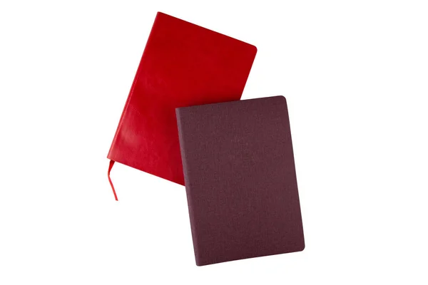 Deux Carnets Cuir Rouge Carton — Photo