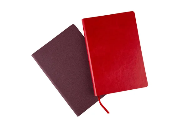 Красный Ноутбук Настольная Тетрадь — стоковое фото