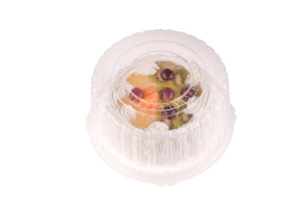 Fruit cake with air cream in package