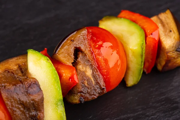 Shashlik Zeleniny Rajčat Dřeně Sladkého Pepře Grilovaný — Stock fotografie