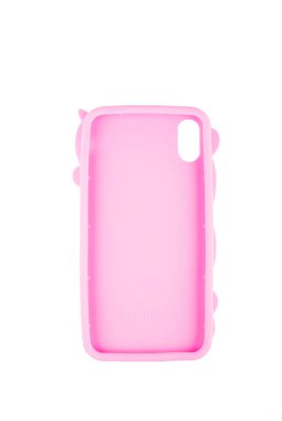 Moskova, Rusya - 01 / 23 / 2020: iPhone X / HS 'i kapsayan plastik kaplama, çok renkli, hayvan çizimleriyle