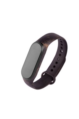 Moskova, Rusya - 12 / 26 / 2020: Vardiya saatleri için plastik kayış, çok renkli, desenli