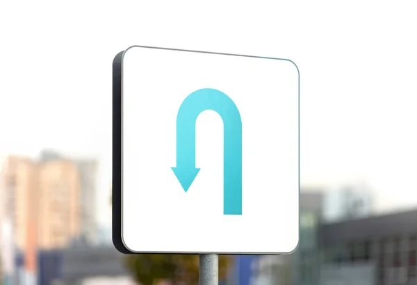 U-turn road sign — Stock Photo, Image