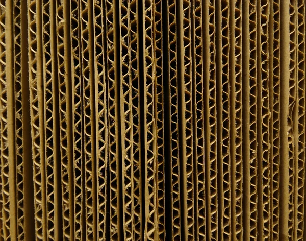 Конец фактурного фона из гофрированного картона — стоковое фото