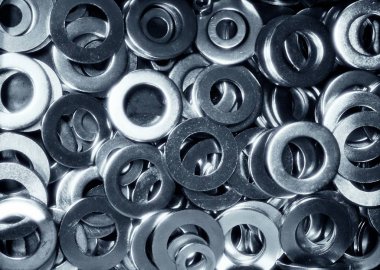 Parlak metal düz kilit contalar detaylı stok görüntü