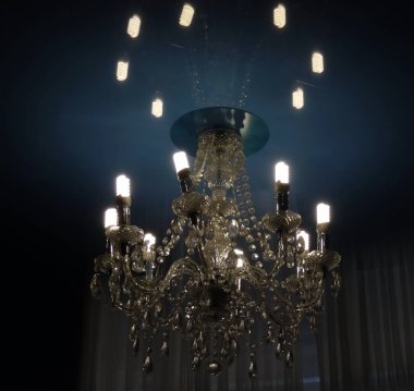 Modern enerji tasarruflu ampuller ile zarif vintage avize 