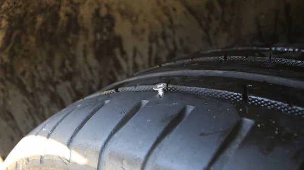 Run Flat Tire With Sticking Screw