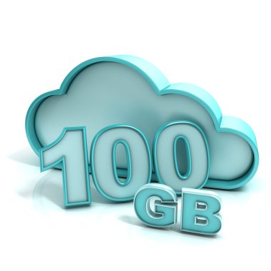 Bilgisayar ve veritabanı bulut. 100 Gb kapasite