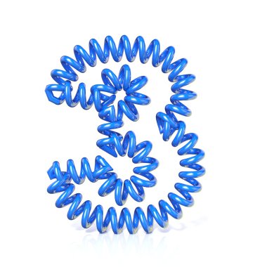 Bahar, sarmal kablo sayı üç 3 3d