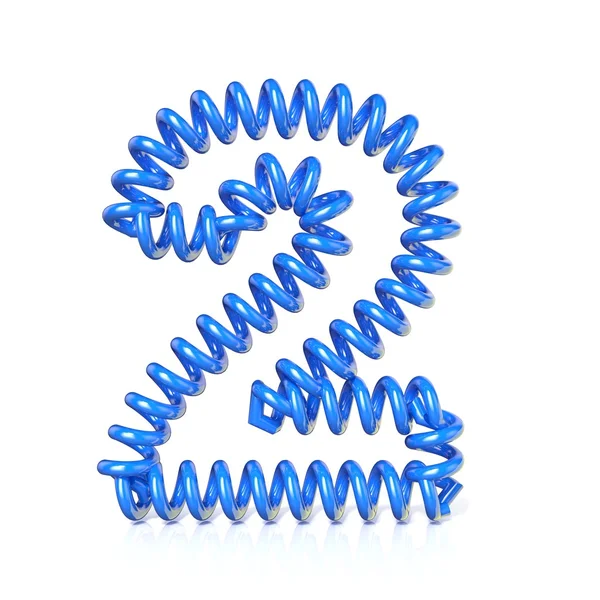 Primavera, número de cabo espiral TWO 2 3D — Fotografia de Stock