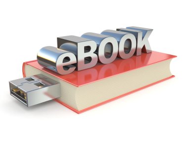 eBook metal kırmızı kitap. 3D