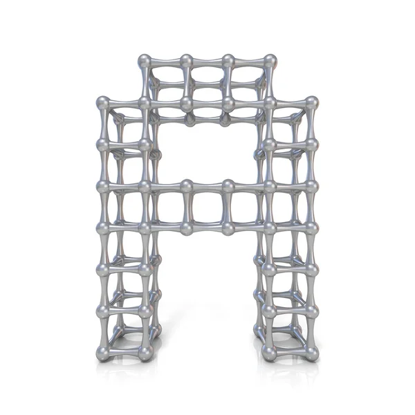 Metal lattice font letter A 3D — Stock Photo, Image