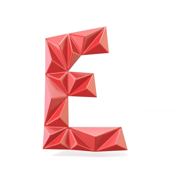 红色现代三角字体字母 E.3d — 图库照片