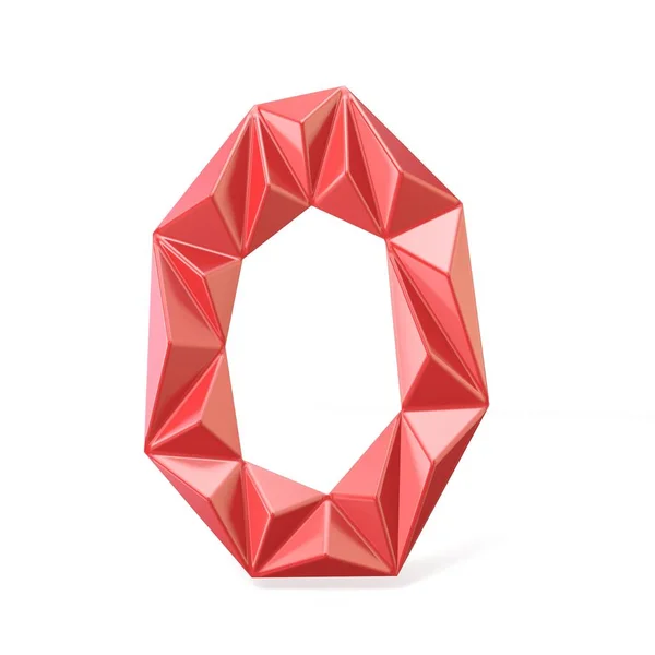Letra roja triangular moderna O. 3D — Foto de Stock