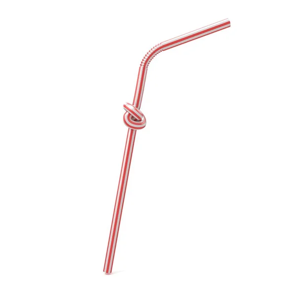 Drinking straw knotted. 3D — Stock Photo, Image