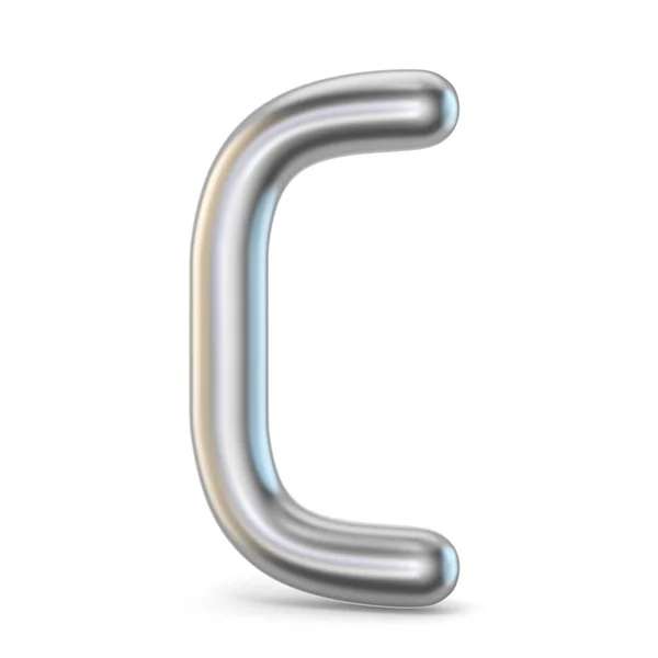 Metal alphabet symbol. Letter C 3D — Stock Photo, Image